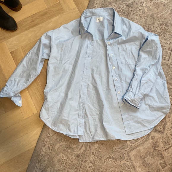 Aritzia Boyfriend Shirt Blue - Picture 1 of 2